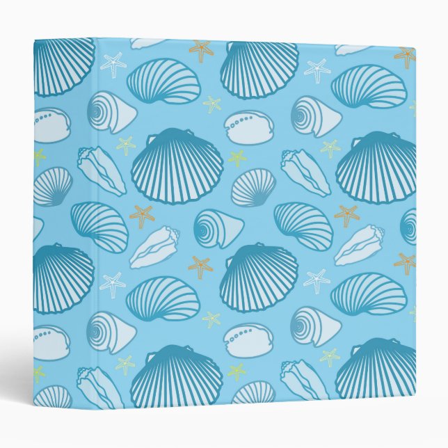 Ocean Blue Pattern Binder (Front/Spine)