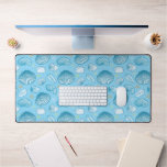 Ocean Blue Pattern Desk Mat
