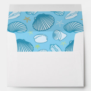 Ocean Blue Pattern Envelope
