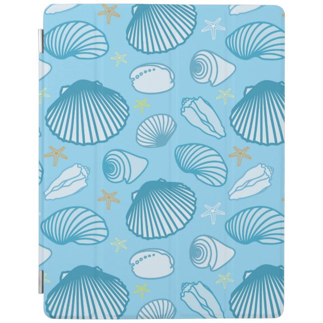 Ocean Blue Pattern iPad Smart Cover (Front)