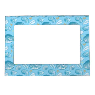 Ocean Blue Pattern Magnetic Photo Frame