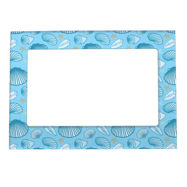 Ocean Blue Pattern Magnetic Photo Frame (Front)