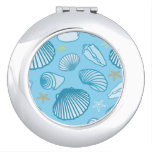 Ocean Blue Pattern Makeup Mirror