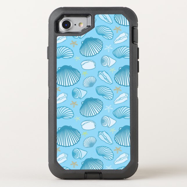 Ocean Blue Pattern Otterbox iPhone Case (Back)