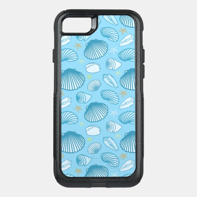Ocean Blue Pattern Otterbox iPhone Case (Back)