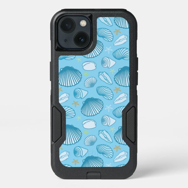 Ocean Blue Pattern Otterbox iPhone Case (Back)