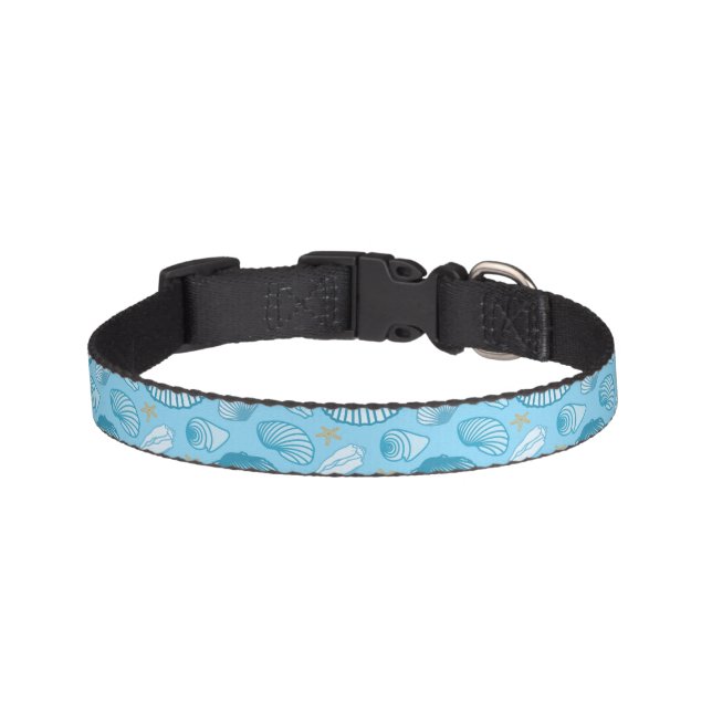 Ocean Blue Pattern Pet Collar (Front)