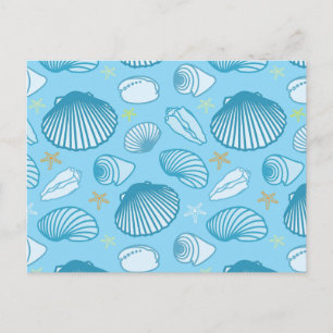 Ocean Blue Pattern Postcard