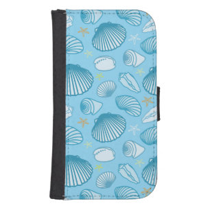 Ocean Blue Pattern Samsung S4 Wallet Case