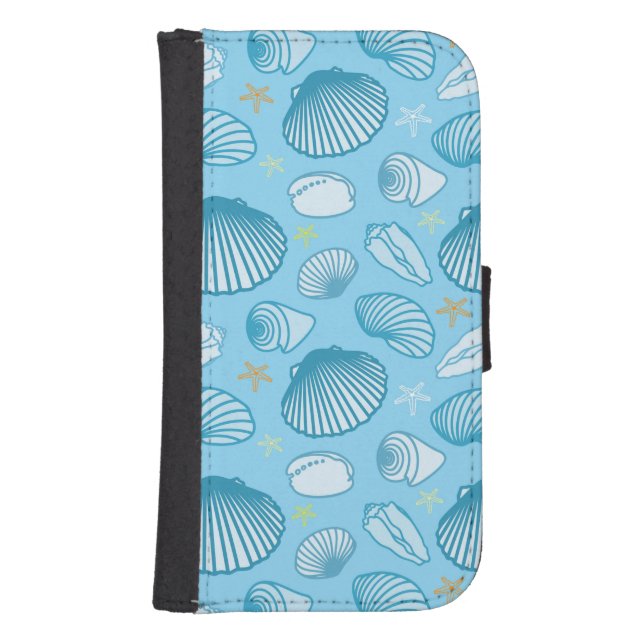 Ocean Blue Pattern Samsung Galaxy Wallet Case (Front)
