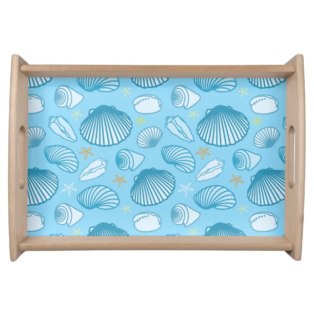 Ocean Blue Pattern Serving Tray (Front)