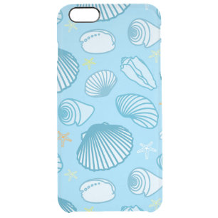 Ocean Blue Pattern Clear iPhone 6 Plus Case