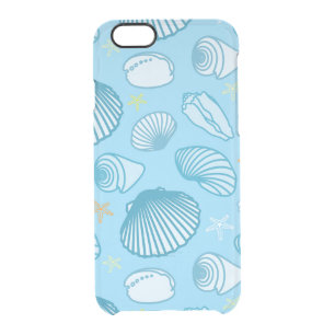 Ocean Blue Pattern Clear iPhone 6/6S Case