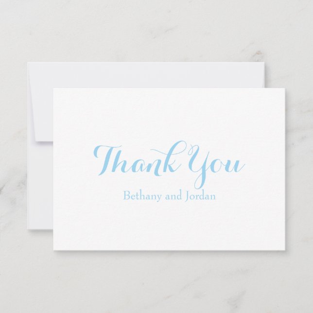 Ocean Blue Personalized Thank You Notes Invitation (Front)
