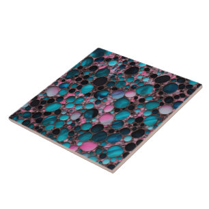 Ocean Blue Pink Gold Marble Popular Collection Ceramic Tile