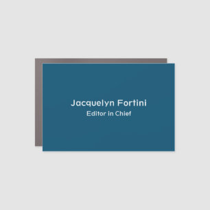 Ocean Blue Plain Elegant Modern Minimalist Car Magnet