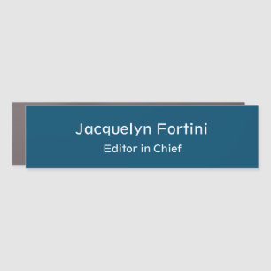 Ocean Blue Plain Elegant Modern Minimalist Car Magnet