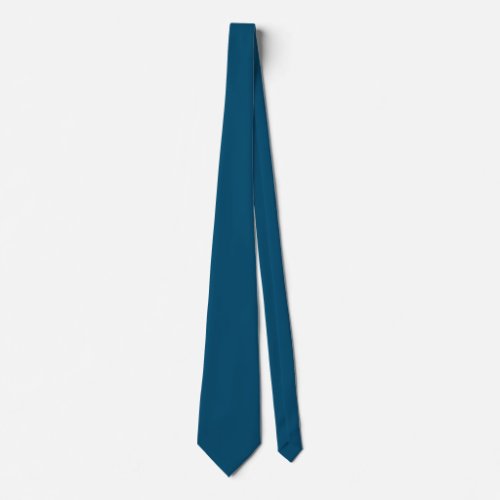 Ocean Blue Plain Elegant Modern Minimalist Simple Neck Tie