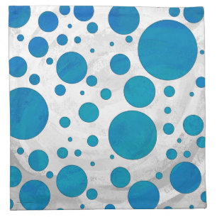 Ocean Blue Polka Dots Napkin