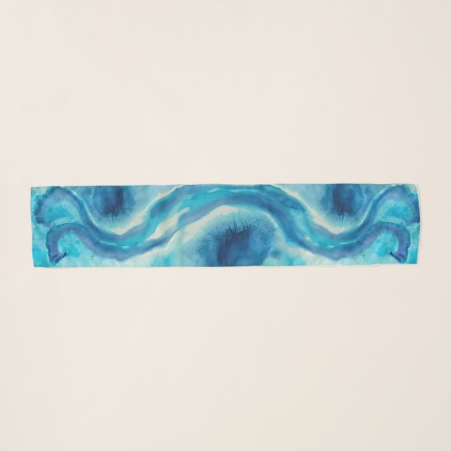 Ocean Blue Scarf (Front (Horizontal))