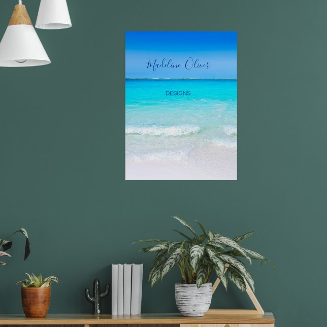 Ocean Blue Scene Business Display  Poster (Living Room 1)