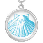 Ocean Blue Seashell Necklace at Zazzle