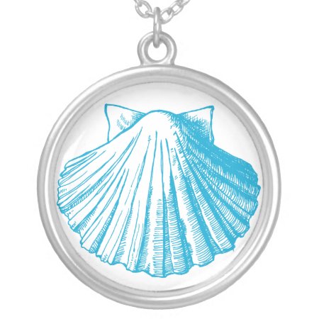Ocean Blue Seashell Necklace
