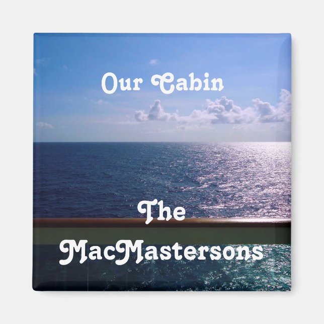 Ocean Blue Stateroom Door Marker Magnet (Front)