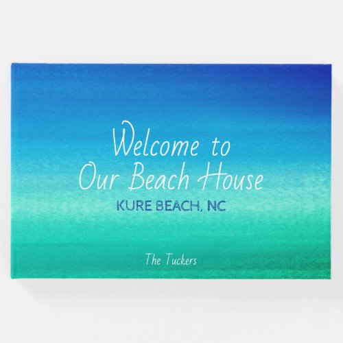 Ocean Blue Summer Beach House Vacation Rental Guest Book