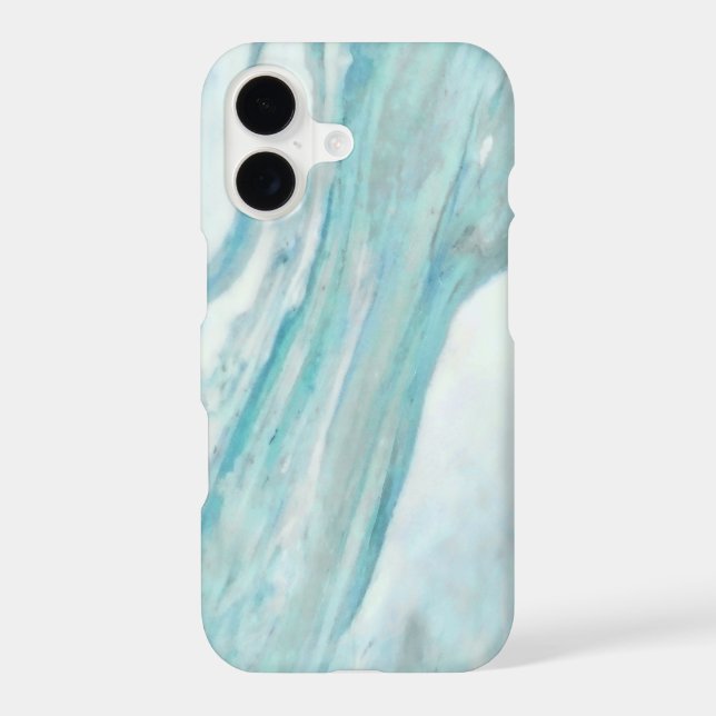 Ocean Blue Surf Abstract Marble Pattern Iphone Case (Back)