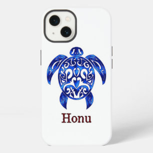 Ocean Blue Tribal Hawaiian Sea Turtle iPhone 13 Case