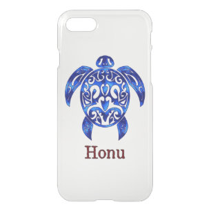 Ocean Blue Tribal Hawaiian Sea Turtle iPhone SE/8/7 Case