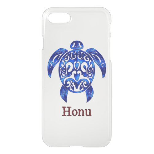Ocean Blue Tribal Hawaiian Sea Turtle iPhone SE87 Case
