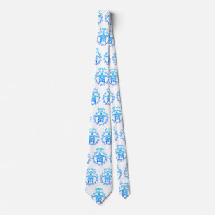Ocean Blue Tribal Turtle Aruba Neck Tie