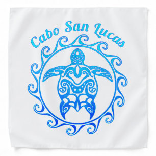 Ocean Blue Tribal Turtle Cabo San Lucas Bandana