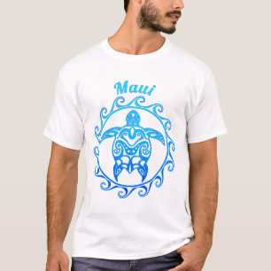 Ocean Blue Tribal Turtle Maui T-Shirt