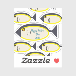Ocean Blue Tuna Fish Marine Animal Father's Day Sticker