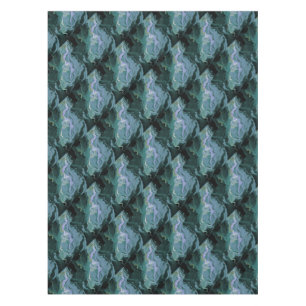 Ocean Blue Turbulence Acrylic Pour Abstract Art Tablecloth