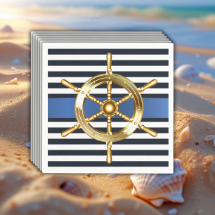 Ocean Blue Under the Sea Kawaii Whale Baby Shower Napkins