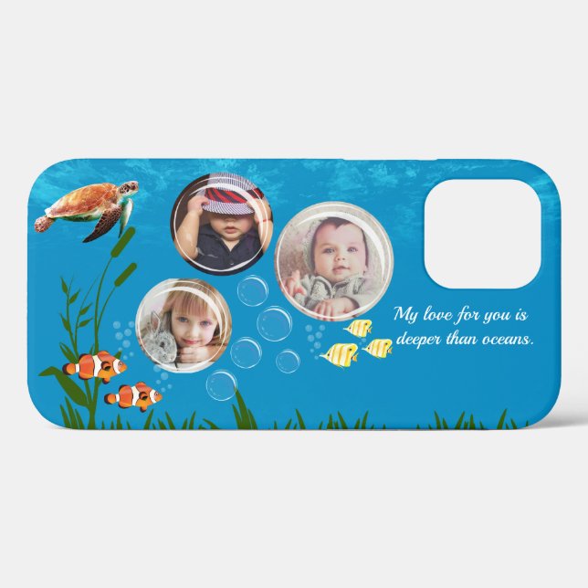 Ocean Blue Underwater Tropical Fish Deep Sea Love  Case-Mate iPhone Case (Back (Horizontal))