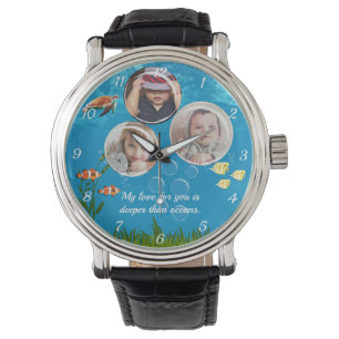 Ocean Blue Underwater Tropical Fish Deep Sea Love  Watch
