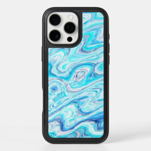 Ocean Blue Wave Marble Texture Abstract Liquid iPhone 16 Pro Max Case