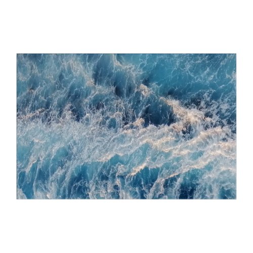 Ocean Blue Waves Acrylic Print