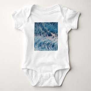 Ocean Blue Waves  Baby Bodysuit
