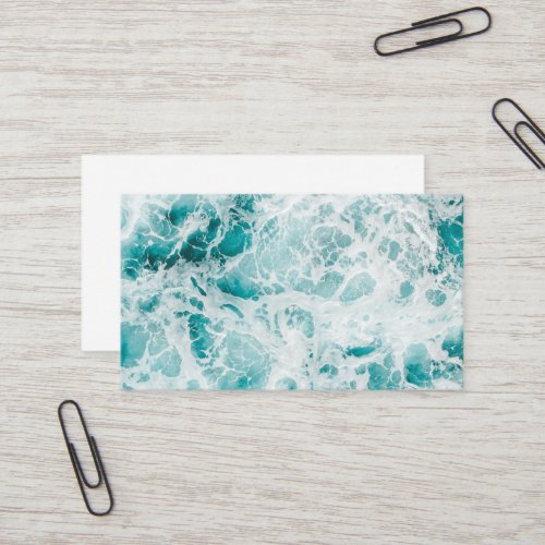 Ocean Blue Waves Business Card