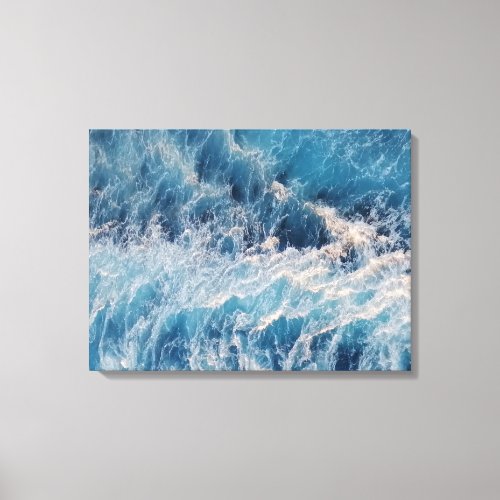 Ocean Blue Waves Canvas Print