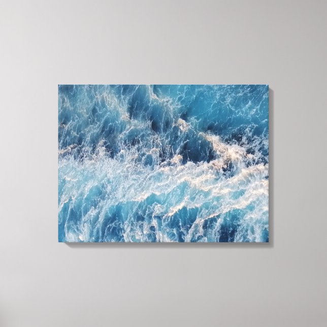 Ocean Blue Waves Canvas Print (Front)