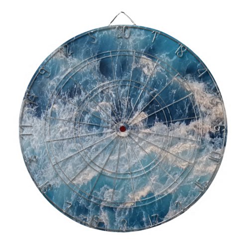 Ocean Blue Waves Dart Board