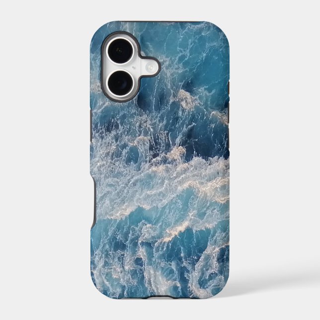 Ocean Blue Waves Iphone Case (Back)