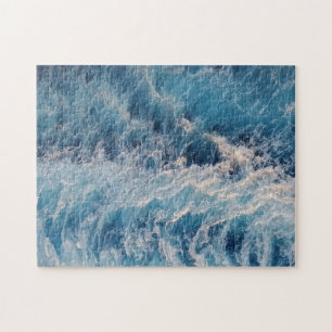 Ocean Blue Waves Jigsaw Puzzle